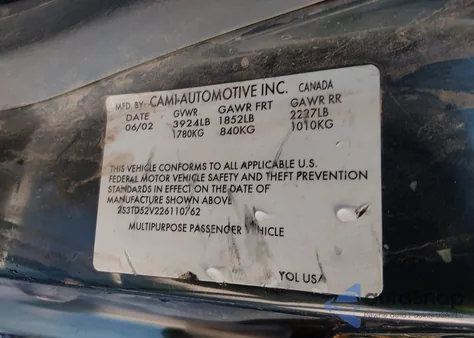 2002 Suzuki Vitara Jlx из США, поврежденный, VIN 2S3TD52V226110762